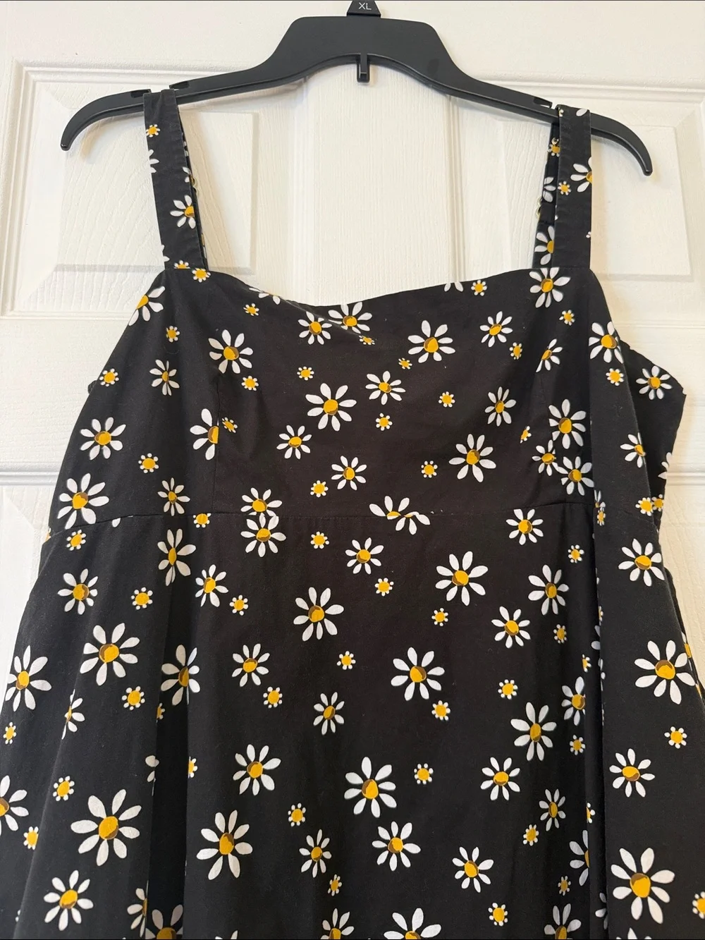 Kate Spade New York Black Daisy Print Fit & Flare Sundress XXL